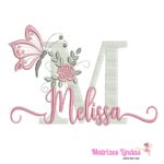 matriz de bordado nome melissa para bordar ML