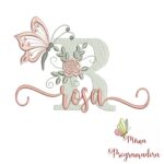 Matriz de bordado – Nome Rosa