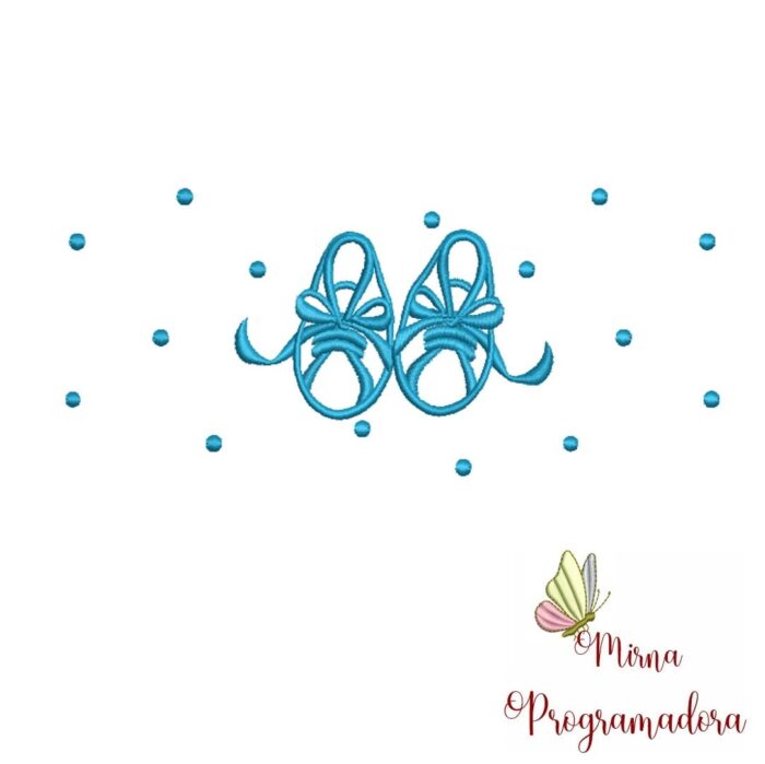 Matriz de Bordado – Sapatinho com Poa