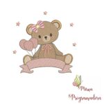 Matriz de Bordado - Ursinhos com Balão - Imagem 2