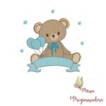 Matriz de Bordado - Ursinhos com Balão - Imagem 3