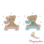 Matriz de Bordado - Ursinhos com Balão