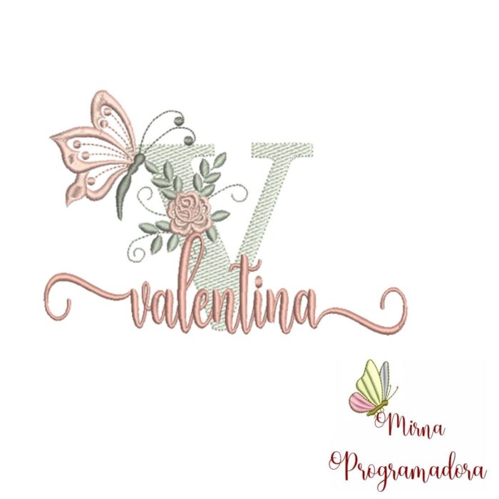 Matriz de Bordado - Nome Valentina - Imagem 1