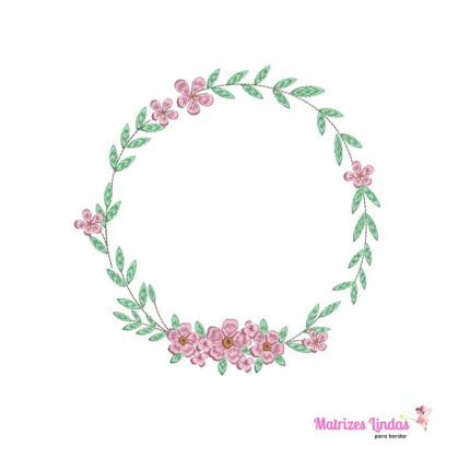 Matriz de Bordado – Moldura Floral 06 Matriz de Bordado – Moldura Floral 06