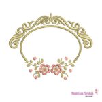 matriz de bordado Moldura flores para bordar ML