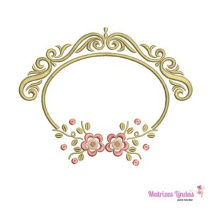 matriz de bordado Moldura flores para bordar ML