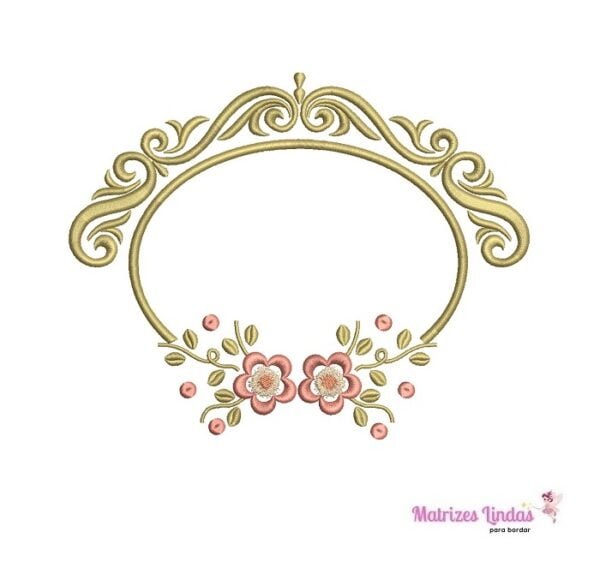 matriz de bordado Moldura flores para bordar ML