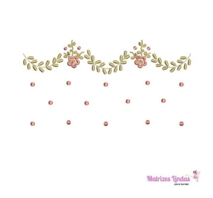 matriz de bordado Raminho Poa flores para bordar ML