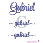 matriz de bordado kit nome Gabriel para bordar ML