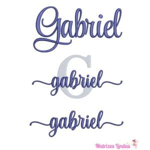 matriz de bordado kit nome Gabriel para bordar ML