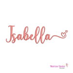matriz de bordado nome Isabella com cabinho para bordar ML