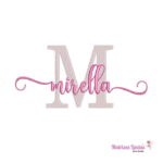 matriz de bordado nome Mirella sobreposto para bordar ML