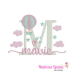 Matriz de Bordado nome Mavie sobreposto para bordar ML