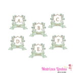 matriz de bordado Coleção Nomes Brasão Elefantes Safari para bordar site matrizeslindas.com.br