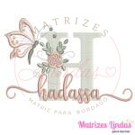 matriz de bordado nome Hadassa para bordar site matrizeslindas.com.br