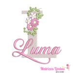 matriz de bordado nome Luma sobreposto para bordar site matrizeslindas.com.br