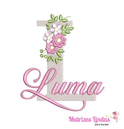 Matriz de Bordado – Nome Luma