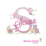 matriz de bordado nome Serena coleção nomes brinquedos de menina para bordar ML