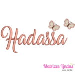matriz de bordado nome hadassa para bordar site matrizeslindas.com.br