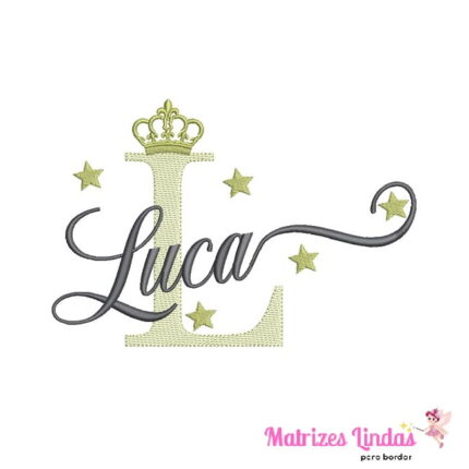 Matriz de Bordado – Nome Luca