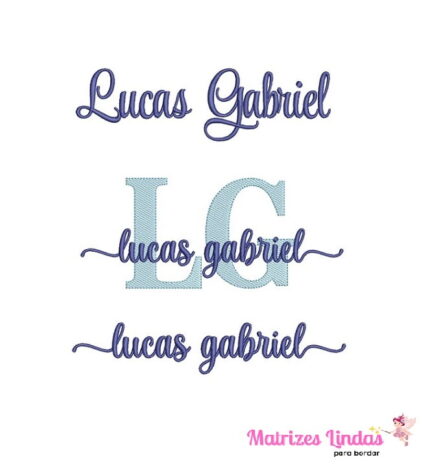 Matriz de Bordado – Kit Nome Lucas Gabriel