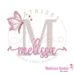 matriz de bordado nome melissa para bordar site matrizeslindas.com.br