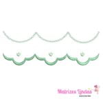 Matriz de Bordado Barrinha Dino Patinhas para bordar site matrizeslindas.com.br
