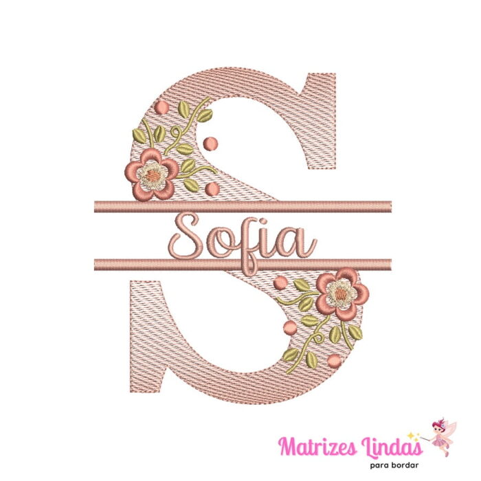 Matriz de Bordado – Nome Sofia Entremeio
