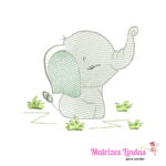 matriz de bordado Elefatinho de Lado para bordar site matrizeslindas.com.br