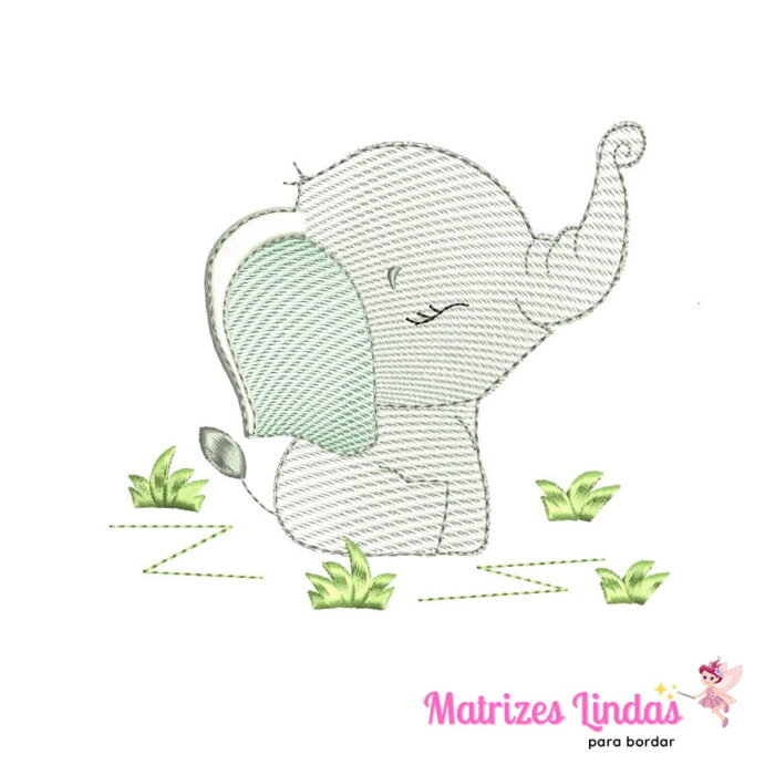 Matriz de bordado – Elefantinho 02