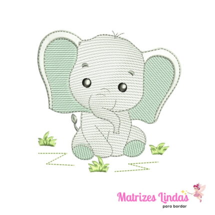 matriz de bordado Elefatinho para bordar site matrizeslindas.com.br