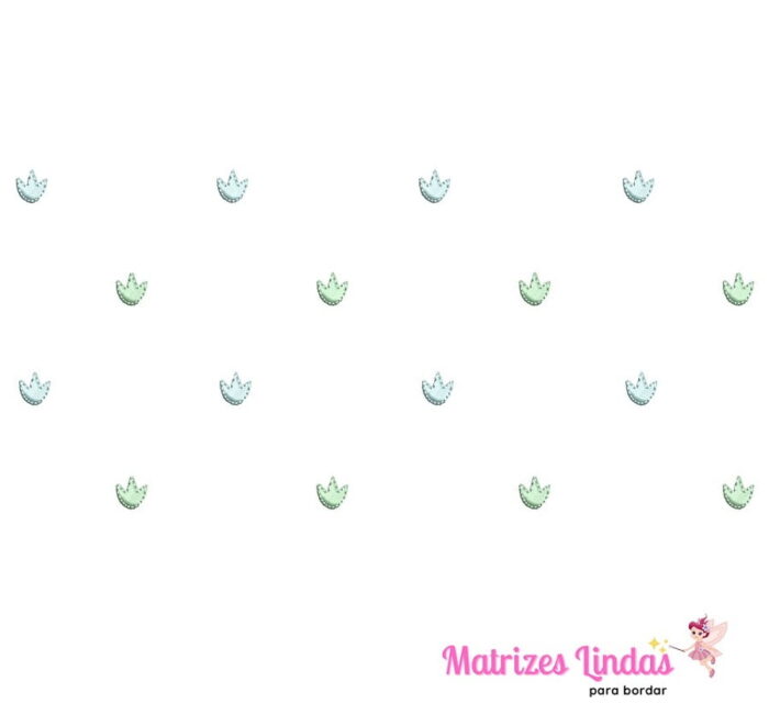 Matriz de Bordado – Poá Patinha de Dinossauro