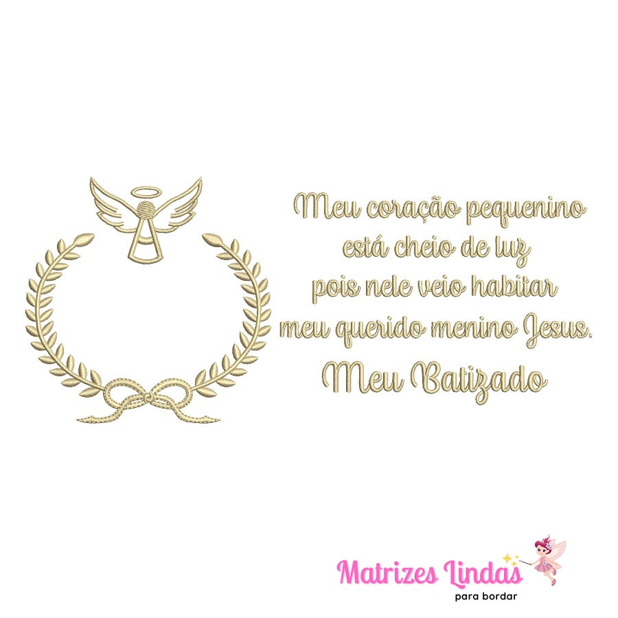 matriz de bordado meu batizado para bordar ML