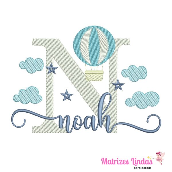 matriz de bordado nome Noah para bordar ML