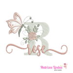 matriz de bordado nome Rose para bordar ML