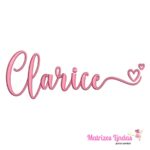 matriz de bordado nome clarice para bordar ML