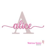 matriz de bordado nome Alice para bordar ML