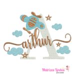 matriz de bordado nome Arthur para bordar ML