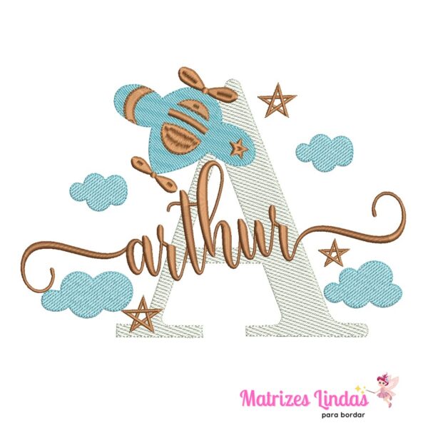 matriz de bordado nome Arthur para bordar ML
