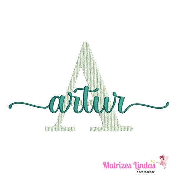 matriz de bordado nome Artur para bordar ML