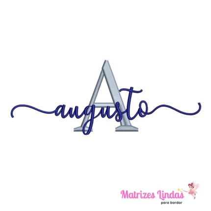 matriz de bordado nome Augusto para bordar ML