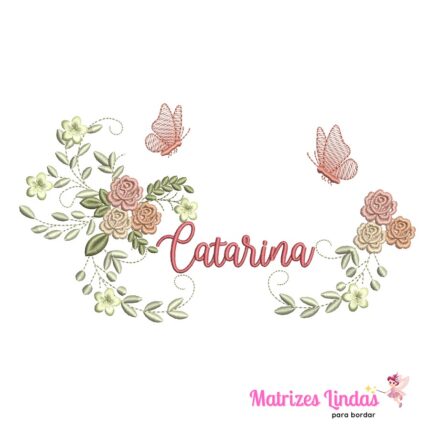 matriz de bordado nome Catarina para bordar ML