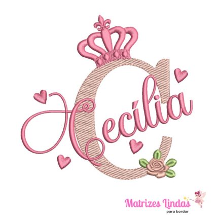 Matriz de Bordado – Nome Cecília 05