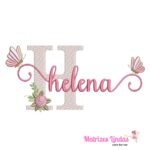 matriz de bordado nome Helena para bordar ML