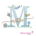 matriz de bordado nome Matteo para bordar ML