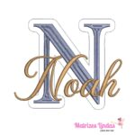 matriz de bordado nome Noah para bordar ML