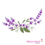 matriz de bordado raminho de lavanda para bordar ML