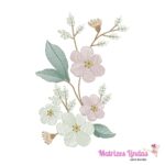 Matriz de Bordado Galho de Flores Grandes para bordar ML