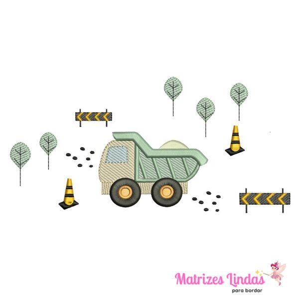 matriz de bordado Cenario Caminhão para bordar ML