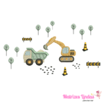 matriz de bordado Cenario construção para bordar ML